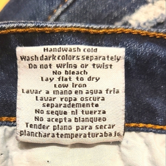 JUDY BLUE DARK WASH DENIM SKINNY FIT DISTRESSED MID RISE WOMENS SIZE 3/26 - Picture 10 of 10